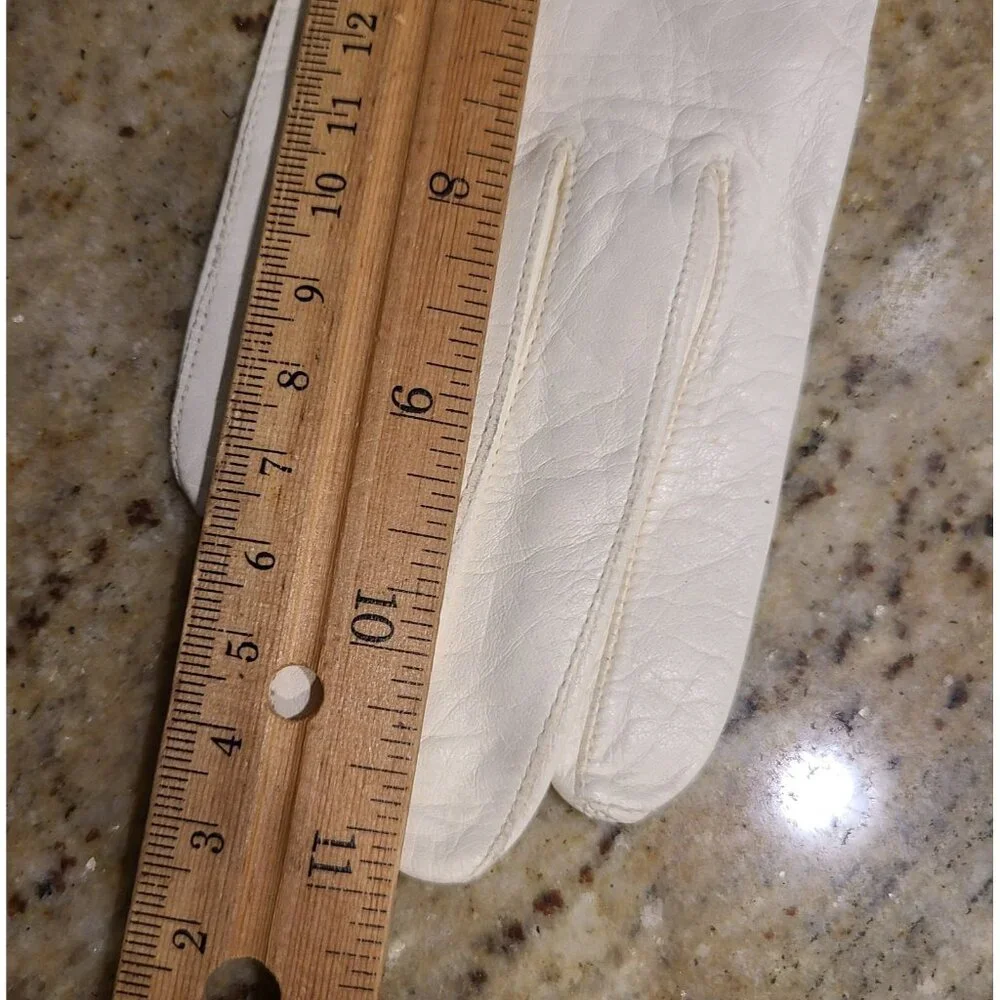 New! Vintage Size S 7 Cream Soft Leather Formal 11